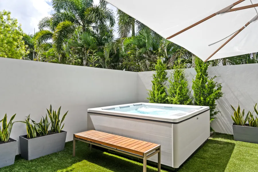 Private spa deck